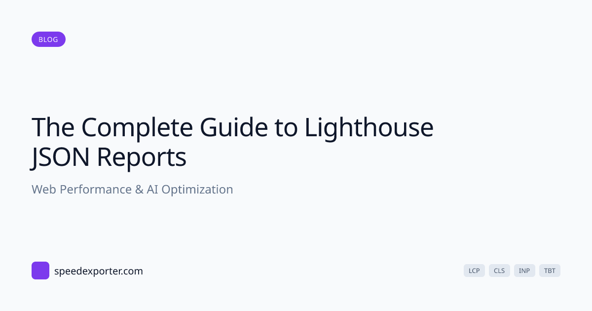 The Complete Guide to Lighthouse JSON Reports | PageSpeed Exporter